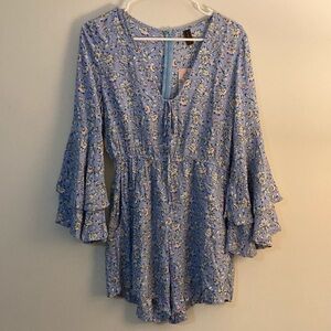 NWT Long Sleeve Floral Romper